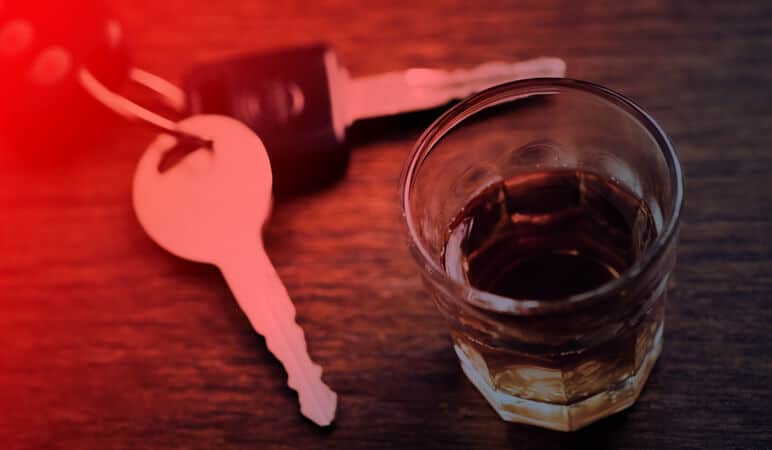 DWI Accident Picture Keys and Alcohol